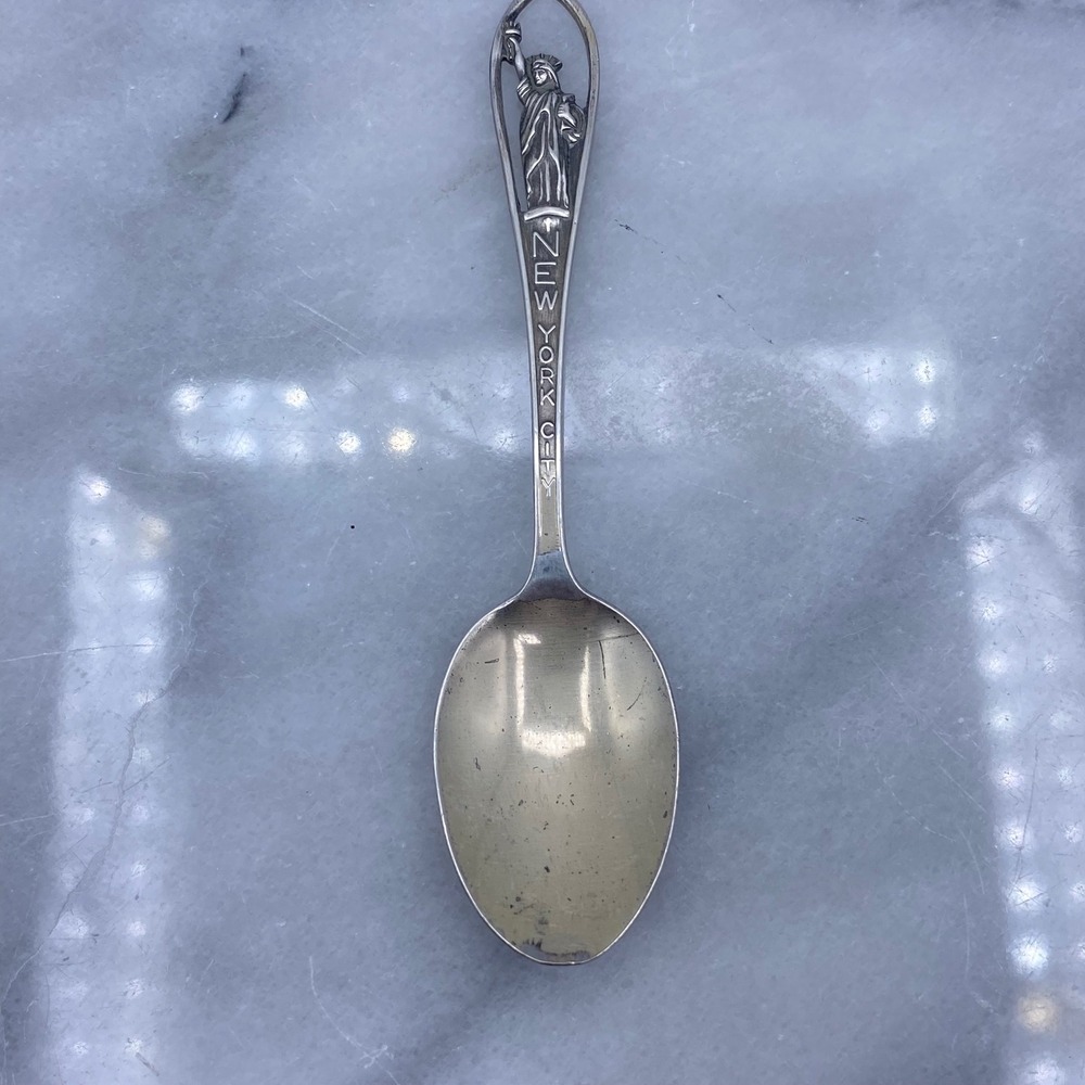 Enco 4.5" Souvenir Spoon Sterling Silver Statue of Liberty New York City